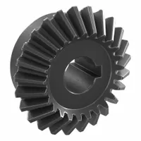 Bore Miter Gear: For 90° Shaft Angle, Module m 2.5, 25 Teeth, Black Oxide Coated Carbon Steel (MPN SMB2.5-25)