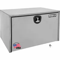 BUYERS PRODUCTS Truck Box: Underbody Truck Box, Single Drop-Down Door Door, 18 in Overall Dp, Silver (MPN 1702600)