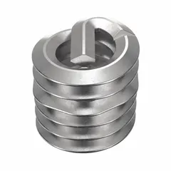 Screw-locking tangless helical insert for thread repair or reinforcement in metal substrates. #4-40 thread size, coarse thread, right-hand direction. Made from 18-8 stainless steel with plain finish. Tensile strength 200,000 to 250,000 psi. Supplied in a 100-piece pack.