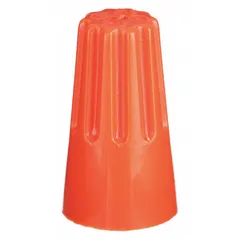 General-purpose twist-on wire connectors for splicing and terminating copper wires. Rated 600V, accepting 22 AWG to 14 AWG. Maximum combination: (4) 16 AWG with (1) 20 AWG; minimum: (1) 18 AWG with (1) 20 AWG. Suitable for junction boxes, lighting fixtures, and control panels. Pack of 300.