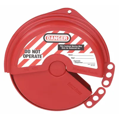 MASTER LOCK Gate Valve Lockout: Collapsible Gate Valve Lockout, For 5 in Max Hand Wheel Dia - Collapsible Gate Valve Lockouts