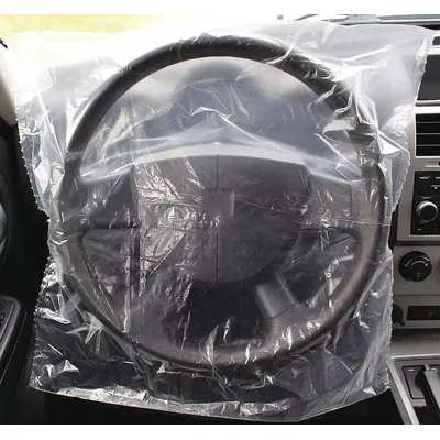 SLIP-N-GRIP Steering Wheel Cover: Clear, Plastic, 18 1/4 in x 18 1/2 in - Steering Wheel Covers