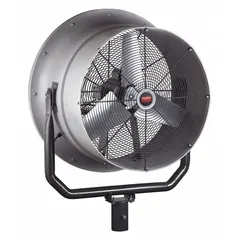This Dayton fan head is a high-velocity industrial unit with a 30-inch blade diameter and a 1 hp motor. It operates on 115V AC, single-phase power, and offers one fixed speed in a non-oscillating configuration. Designed for spot cooling, ventilation, and air circulation in large spaces such as warehouses, factories, and workshops.