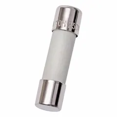Time-delay cylindrical fuse rated 5 A and 250 V AC with a non-indicating 5 mm x 20 mm body. Suitable for overcurrent protection in industrial equipment, power supplies, and control panels where delayed response to transient surges is required. Equivalent to S505, 477, and GSF fuse series.