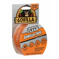 Transparent single-sided tape made from ethylene copolymer film with acrylic adhesive. UV-resistant for indoor and outdoor use. Suitable for patching, sealing, and bundling on various surfaces.