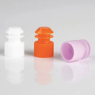 GLOBE SCIENTIFIC Cap: 16 mm Dia, Red, Polyethylene, Unlined - Plug Caps