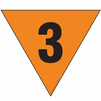 LABELMASTER Fire Division Symbol Placard: 3, 12 in, 12 in Label Wd, Magnetic Vinyl, Placard (MPN HMPG125MG)