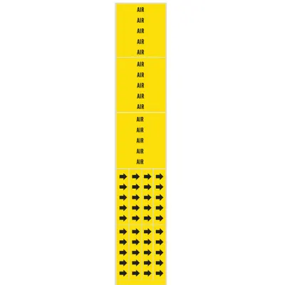 BRADY Air Adhesive Pipe Marker 7005-3C - Air Adhesive Pipe Markers