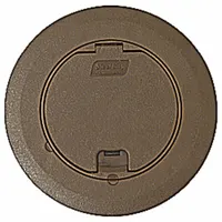 STEEL CITY Floor Box Cover and Carpet Flange: Round, Brown, Plastic, 6 3/8 in Dia. (MPN 68R-CST-BRN)