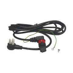 This black institutional bed power cord is designed for Basic American 9000 APS hospital beds. It supplies electrical power to bed controls and accessories in healthcare environments. The cord is a direct replacement for the compatible manufacturer part number.