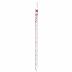 This 10 mL serological pipette is made from borosilicate glass and features a wide tip design. It is non-sterile with 0.1 mL graduation increments, suitable for precise liquid measurement and transfer in general laboratory applications.