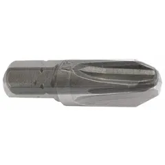 Impact-rated #4 Phillips bit with hex shank, designed for use with impact drivers. Standard length, supplied in a 5-pack. Suitable for driving PH4 fasteners in high-torque applications.