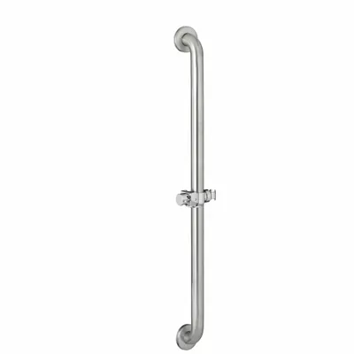 AMERICAN STANDARD Wall Grab Bar: Straight, 36 in Lg, 1 1/2 in Dia, Stainless Steel - Grab Bars with Hand-Held Shower Holders & Mount Glide Rails