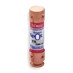 Class RK5 time-delay cylindrical fuse rated 40 A at 250 V AC and 250 V DC. Features an indicating function for visual blown-fuse detection. Suitable for overcurrent protection in industrial power distribution, motor, and transformer circuits where inrush currents require a time-delay characteristic.