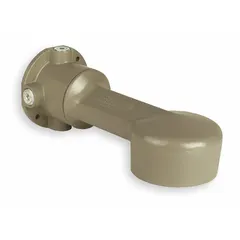 Aluminum wall bracket with tan finish, 13 inches long. Designed for mounting EB Series, EM Series, and EQ Series enclosures in hazardous locations where explosive gases or combustible dusts may be present.