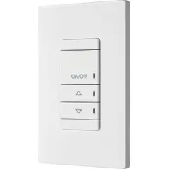 Wireless occupancy sensor kit for fluorescent lighting systems. Detects large motion to automate lighting control. Includes matching white wallplate. Compatible with Acuity Brands Lighting fixtures.