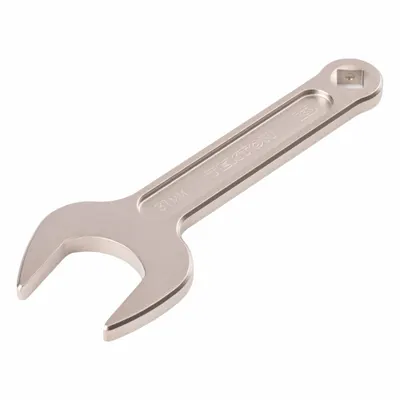 TEKTON Open End Wrench: Chromium Molybdenum Steel, Satin, 31 mm Head Size - Metric, Single End, Open End Wrenches