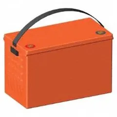 Sealed pure lead acid battery rated at 12 VDC with 100 Ah capacity. Features an ABS housing and M6 terminal connections. Dimensions: 13.42 in width, 8.39 in height. Suitable for standby power applications such as UPS systems, security alarms, emergency lighting, and telecommunications equipment.