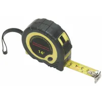 SKILCRAFT Measuring Tape: Nonmagnetic Single Hook Tip, 16 ft, Plastic with Rubberized Grip, Black (MPN 5210-00-150-2920)