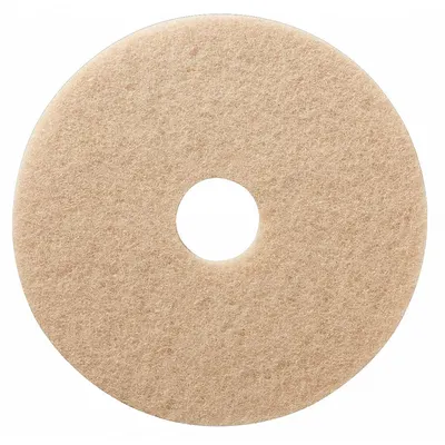 OEM Burnishing Pad: Tan, 18 in Dia, Polyester, 3,000 RPM Max Speed, Round - Burnishing Pads