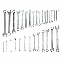WIHA Combination Wrench Set: Steel, Chrome Plated Satin, 31 Tools, 15° Head Offset Angle, Offset (MPN 30492)