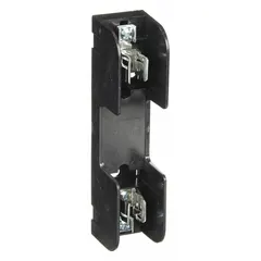 Single-pole open fuse block rated 600 V AC for UL Class H and K fuses. Features pressure plate terminals and non-indicating design. Used in motor control centers, panelboards, and distribution equipment for overcurrent protection.