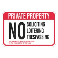 Reflective No Trespassing Sign: Aluminum, Mounting Holes Sign Mounting, 0.063 in Thick (MPN T1-1165-HI_18x12)