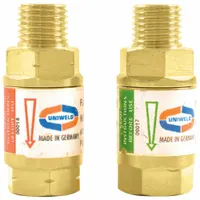 UNIWELD Flashback Arrestor Set: Torch Mount, 3/8"-24, For Oxygen & Fuel (MPN TFAA)