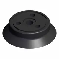 SMC Vacuum Pad: Flat with Ribs, w/o Adapter, 40 mm Pad Dia, NBR, Black, 50, 11.5 mm Pad Ht, ZP (MPN ZP40HN)