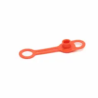 Red plastic dust cap for grease fittings with 1/8" thread size. Protects fittings from dirt, debris, and contamination in industrial machinery, automotive equipment, and plant maintenance applications