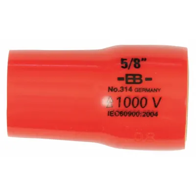 WIHA Insulated Socket: 3/8 in Drive Size, 9/32 in Socket Size, 1 1/8 in Overall Lg - 3/8" Drive SAE Insulated Hand Sockets