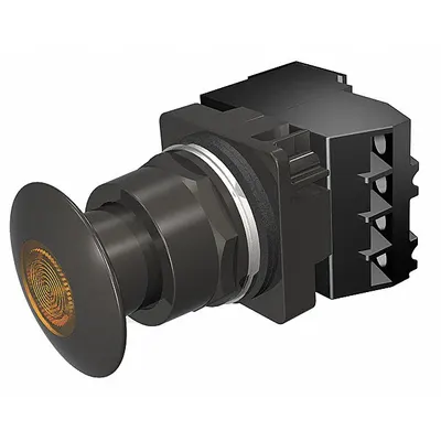 Siemens Mushroom Head Push Button: Illuminated, Mushroom Head Profile, Metallic - Illuminated Mushroom-Head Push Buttons