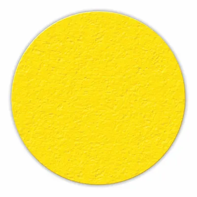 INCOM MANUFACTURING Floor Marking Tape: Circle, Solid, Yellow, No Legend, 3 in x 3 in, 0.58 mil Tape Thick - Circle-Shaped Floor Marking Tape