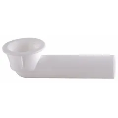 Waste and Overflow Shoe, Plastic, Slip, White