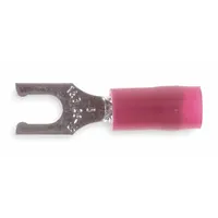 STA-KON Fork Terminals: Red, Nylon, #10 Stud Size, 22 AWG – 16 AWG Wire Range, Locking Fork, 600 V (MPN RA18-10FL)