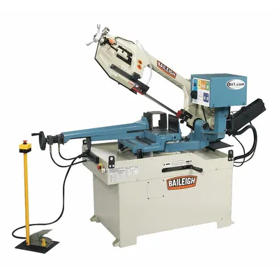 BAILEIGH INDUSTRIAL Band Saw: 13 13/16 in x 8 11/16 in, 66 to 280, 45° Left to 60° Right - Mitering Semi-Automatic Horizontal Band Saws