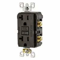 LEVITON Receptacle: Decorator Duplex, 5-20, Brown, 125V AC, 20 A, 2 Pole / 3 Wire (MPN AFTR2)