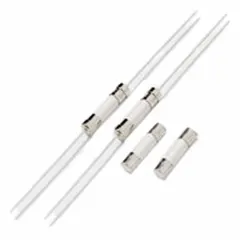 Time-delay axial-leaded fuse rated 8 A and 500 V AC. Non-indicating design with 5 mm x 20 mm form factor. Provides overcurrent protection in circuits with inrush currents, such as motors and transformers.