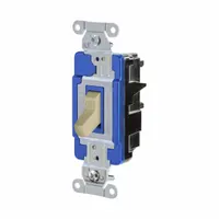 HUBBELL Wall Switch: Toggle Switch, Single Pole, Maintained, Ivory, 120/277V AC, 15 A (MPN HBL1201STI)