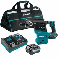 MAKITA Cordless Rotary Hammer Kit: SDS-Plus, 3 1/8 in max, Battery/Rapid Optimum Charger, 4.0 Ah (MPN GRH08M1)