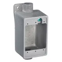 HUBBELL KILLARK Electrical Box: Iron, Rectangular, 1 Gangs, 1/2 in Hub Size, 28.5 cu in Capacity (MPN FDC-1M)