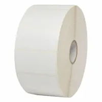 ZEBRA Barcode Printer Labels: 2 in Label Wd, 1 in Label Ht, White, 1 in Core Dia., Gloss, Acrylic (MPN 17157)