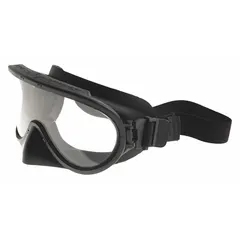 Indirect venting structural firefighter safety goggles with clear lenses and elastic band. Designed for eye protection in firefighting operations, the indirect venting reduces fogging while blocking debris.