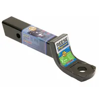 Steel ball mount with powder-coated, rust-resistant finish. Overall length 8 1/2 in, compatible ball shank diameter 1 in. Features One Wrench Tightening System and includes Hex Interlock. Used to attach a trailer hitch ball to a vehicle receiver for towing trailers, boats, or equipment