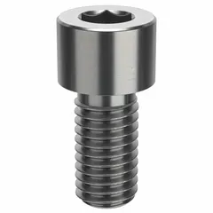 This inch-system standard socket head cap screw features a 1/2"-13 thread, 1" length, and 3/8" drive size. Made from plain 18-8 stainless steel with a right-hand thread, it is suited for general industrial fastening applications such as machinery assembly, equipment mounting, and structural joints.