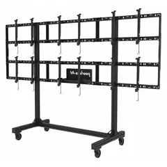 This mobile cart from PEERLESS is constructed of steel and accommodates flat-panel displays from 46 to 55 inches, with a weight capacity of 228 lb. It is suited for commercial or industrial settings where repositioning of the display is required, such as presentations, digital signage, or training environments.