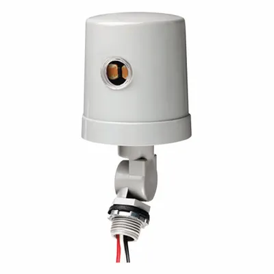 INTERMATIC Photocontrol: Thread Stem Photocell Mounting, 1/2 in Stem Dia, SPST - Adjustable Stem-Mounted Photocells with Swivel Arms