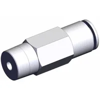 SMC Pneumatic Check Valve: Male Connector, NBR, Aluminum Alloy (Valve)/PBT (Body)/Spacer (Brass) (MPN AKH09B-N02S)