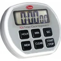 COOPER ATKINS Digital Timer: Hanger and Magnet Mount/Memory Recall, 2 1/2 in x 3/4 in x 2 3/4 in (MPN TC6-0-8)