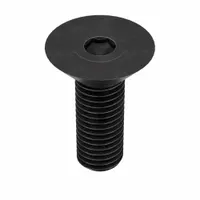 Flat head socket cap screw with 1/4"-28 thread, 1/2" length, 5/32" drive size, right-hand thread. Made of alloy steel with black oxide finish. Supplied in a 100-piece pack. Used in applications requiring a flush surface, such as machinery and industrial assemblies